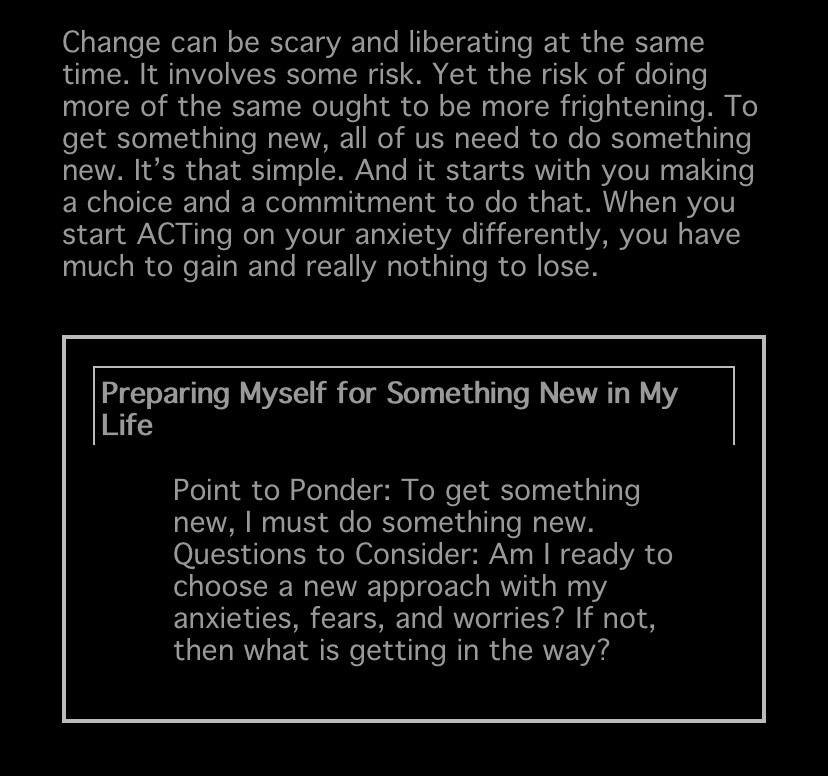 Preparing Myself for Something New